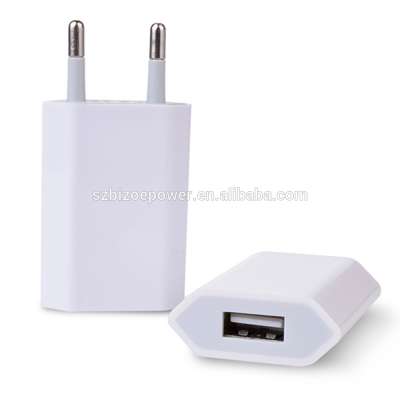 Hot selling products travel charger adapter for mobile phone 5V 1A US/EU plug usb wall charger for iPhone charger